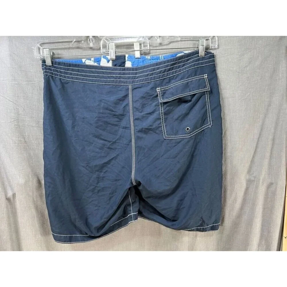 Old Navy‎ Swim Shorts Mens 2XL Blue White Pocketed Swimwear Men 40x20